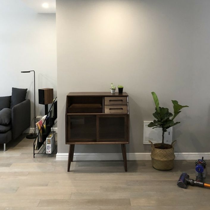 Stellino in legno in stile moderno Porte in vetro di altezza da 39 pollici per soggiorno per soggiorno