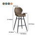 Industrial Bucket Counter Chair Footrest Low Back Metal Bar & Counter Stool