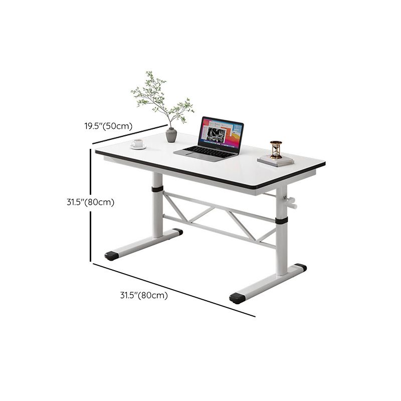 Rectangle Adjustable Office Table Modern Wooden Writing Desk Clearhalo 'furn' 'furn_office_desk' 'Furniture' 'Office Desks' 'Office Furniture' 'office_desk' 1200x1200_c26ee412-2d6f-46f6-92d0-37d1f1a19d10