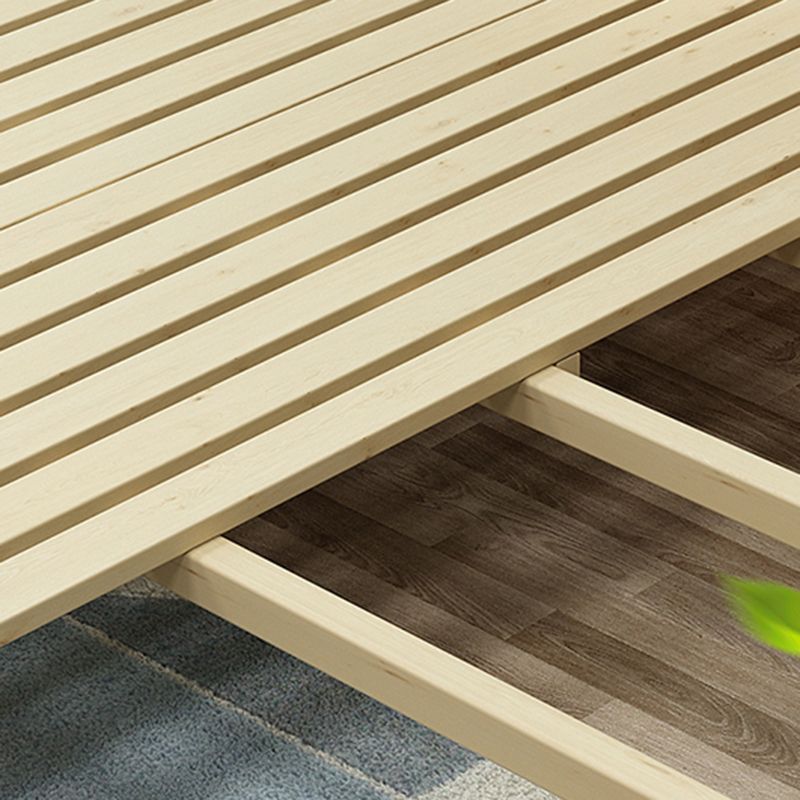 Rectangular Natural Standard Bed Solid Wood and Rattan Panel Bed Rubberwood Clearhalo 'Bedroom Furniture' 'Beds' 'furn' 'furn_beds' 'Furniture' 1200x1200_c270b59e-68e9-4a76-adec-79ea1ebf618e