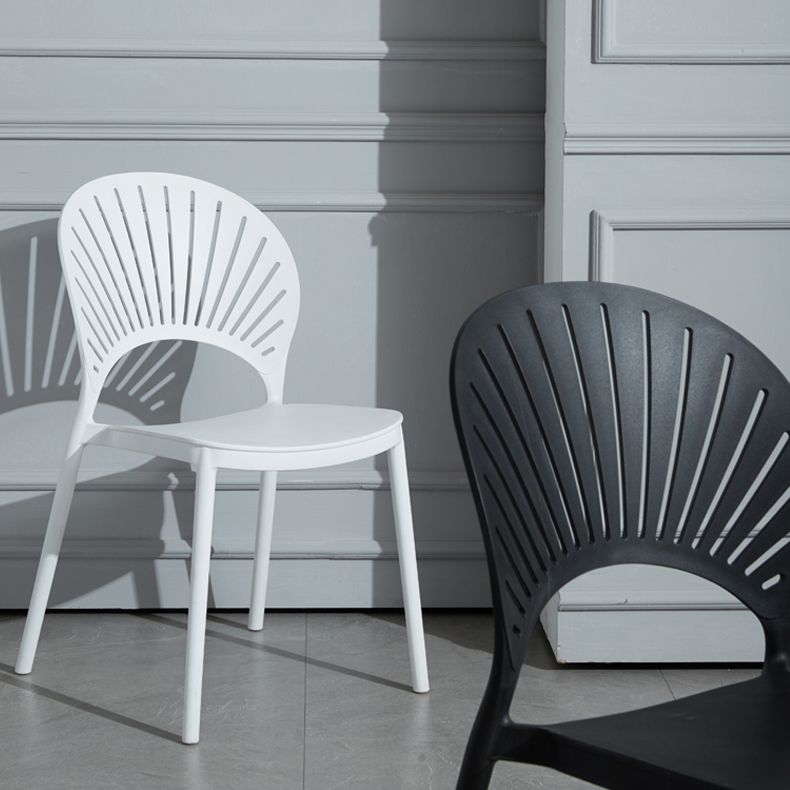 Scandinavian Plastic Armless Dining Chairs Indoor Stackable Side Chairs Clearhalo ' kitchen&dining_furn' 'Dining Chairs' 'Dining Tables & Seating' 'dining_chair' 'furn' 'furn_dining_chair' 'Furniture' 'furniture_dining_chair' 'Kitchen & Dining Furniture' 'kitchen' 1200x1200_c270d773-01a4-4ac1-9f68-4520c5781b8a