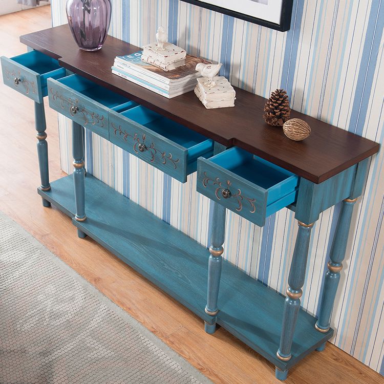 Mesa de acento de madera francesa mesa de acento rectangular mesa de consola de sofá para hall