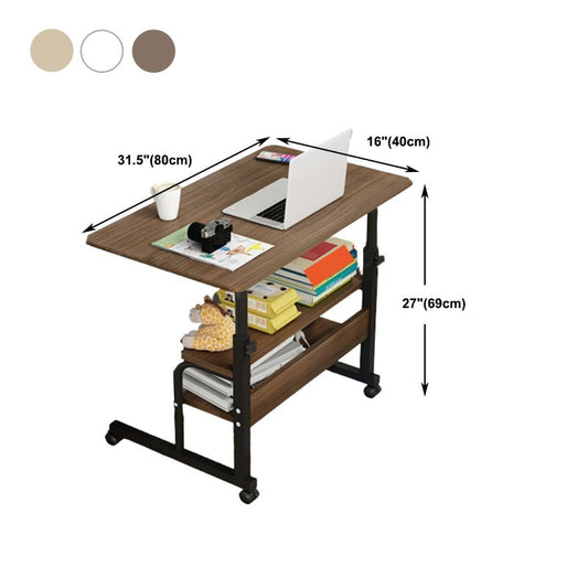27 "H MODERNE OFFICE Desk houten schrijfbureau met caster wielen