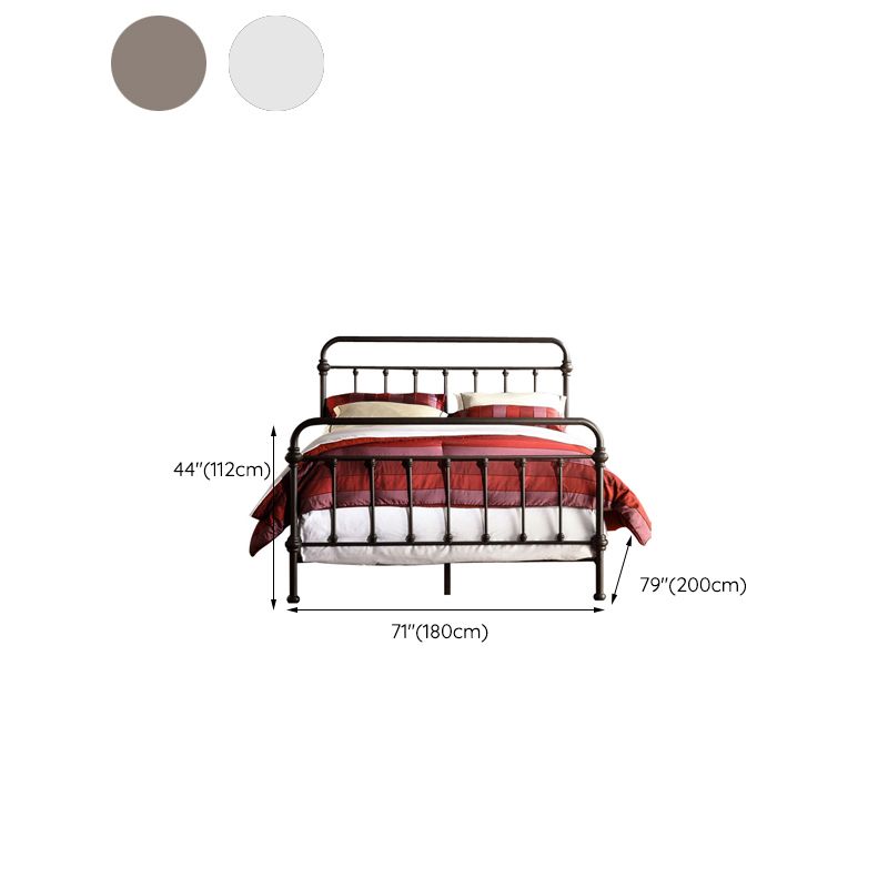 Cama industrial de marco de marco abierto cama de metal con patas de oro personalizadas