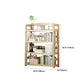 Natural Contemporary Style Standard Bookshelf 9.8-inch W Solid Wood Bookcase