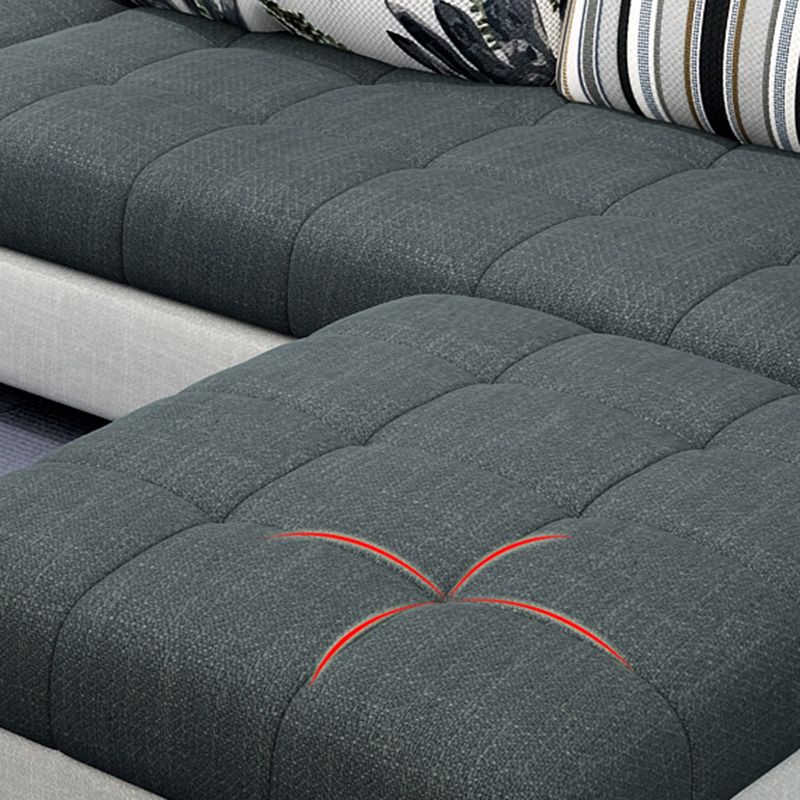 Sloped Arms Pillowed Back Cushions Sectionals Sofas for Living Room Clearhalo 'furn' 'furn_sectionals' 'Furniture' 'furniture_sectionals' 'kitchen' 'kitchen_sectionals' 'Living Room Furniture' 'Sectionals' 1200x1200_c27351d2-4efe-4ee9-9016-ffbb24979f2f