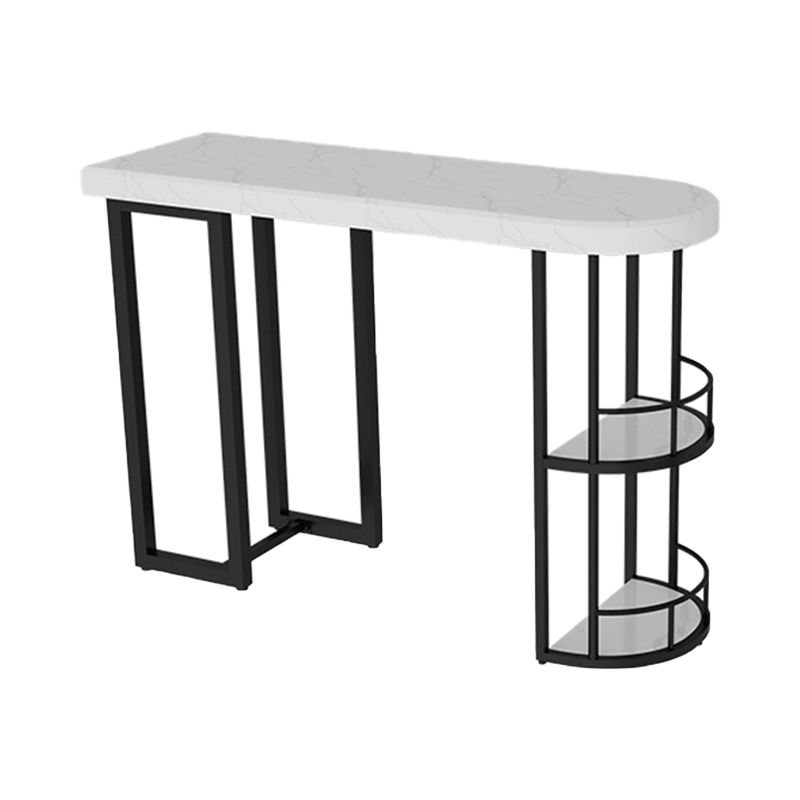 Marble Stone Indoor White Bistro Bar Table Storage Fixed Table Modern Counter Wine Table Clearhalo 'Bar Furniture' 'Bar Tables' 'bar_tables' 'Furniture' 'furniture_bar_tables' 'Kitchen & Dining Furniture' 'kitchen&dining_furn' 'kitchen' 1200x1200_c27359d6-0322-4d4a-81a7-109d754c2ce9