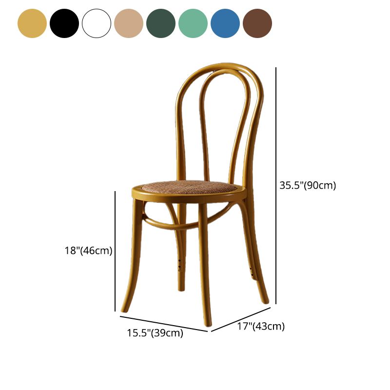 Traditional Style Dining Chair Rattan Wood Kitchen Windsor Back Dining Side Chair Clearhalo ' kitchen&dining_furn' 'Dining Chairs' 'Dining Tables & Seating' 'dining_chair' 'furn' 'furn_dining_chair' 'Furniture' 'furniture_dining_chair' 'Kitchen & Dining Furniture' 'kitchen' 1200x1200_c274f310-5d9f-4fa3-9639-b31ac5ce7020