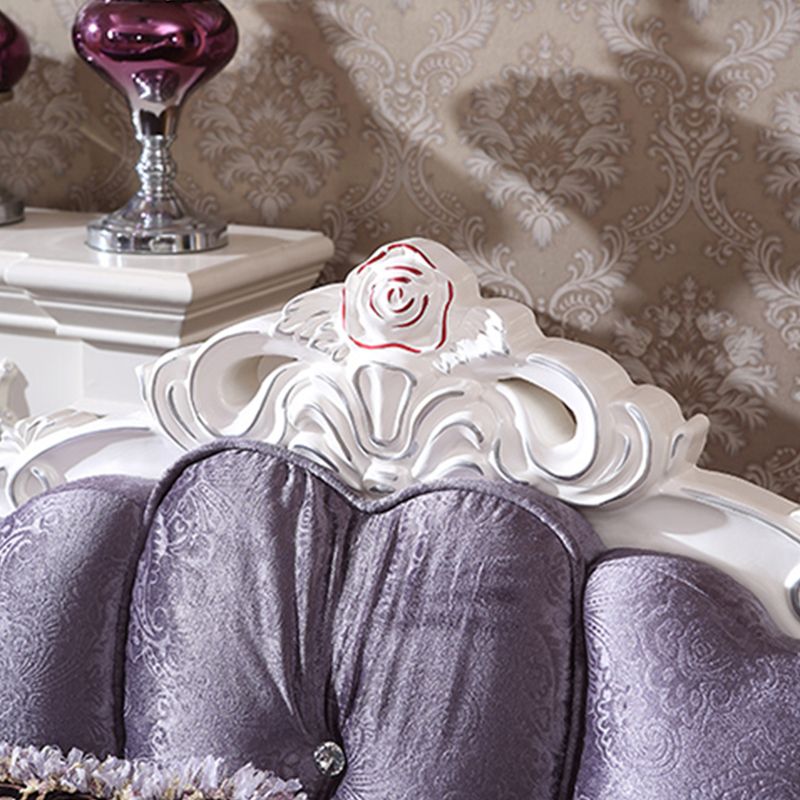 Divano a 4 posti in legno tradizionale di divano braccio svasato con cuscini