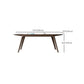 Table de salle à manger en pierre frittée de table rectangulaire moderne avec pieds en bois