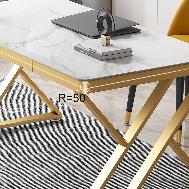 29 "H Glam Writing Desk Bureau de bureau en métal rectangulaire pour le bureau