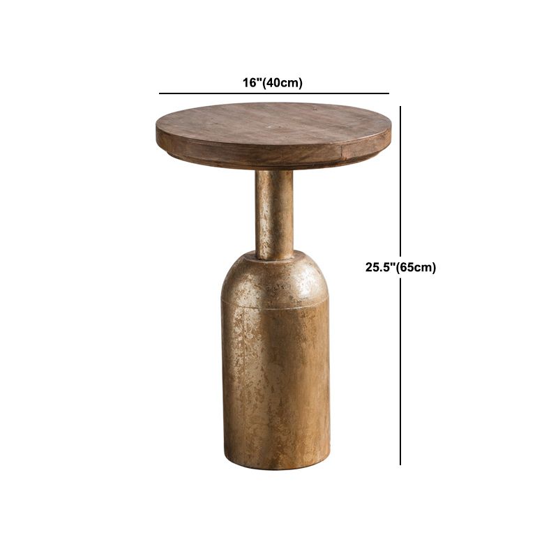 French Country Style Pedestal Base Base Round Old Solid Wood Table