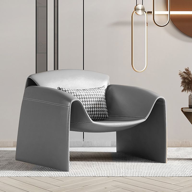 Solid Color Lounge Chair with a Headrest, Modern Accent Chair Clearhalo 'Accent Chairs' 'accent_chairs' 'Chairs & Seating' 'furn' 'furn_accent_chairs' 'Furniture' 'Living Room Furniture' 1200x1200_c27dbb30-3b55-47a9-9c37-d7e2930b5c69