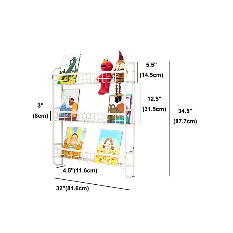 Modern Style Bookshelf Metal Wall Mounted Bookcase for Home Office Clearhalo 'Bookcases' 'furn' 'furn_bookcases' 'Furniture' 'furniture_bookcases' 'Office Furniture' 1200x1200_c27ded6e-cd38-4dc3-843e-7099381ab510