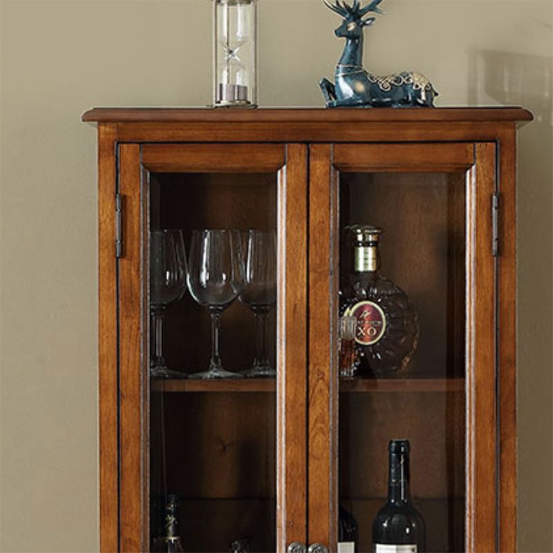 Mid-Century Modern Display Stand Rubberwood Display Cabinet with Doors for Dining Room Clearhalo 'Display & China Cabinets' 'display_china_cabinets' 'furn' 'furn_display_china_cabinets' 'Furniture' 'Kitchen & Dining Furniture' 1200x1200_c27f9ff2-04ff-4ea4-ac8e-74a33a1ed222