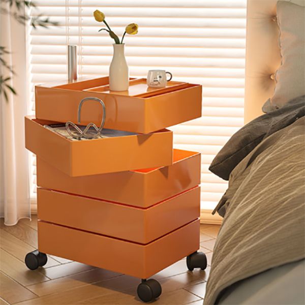 Scandinavian Plastic Night Table 28" Tall Removable Nightstand with Drawers Clearhalo 'Bedroom Furniture' 'furn' 'furn_night_stand' 'Furniture' 'night_stand' 'Nightstands' 1200x1200_c2803460-46d8-47e8-9fd0-162e49619889