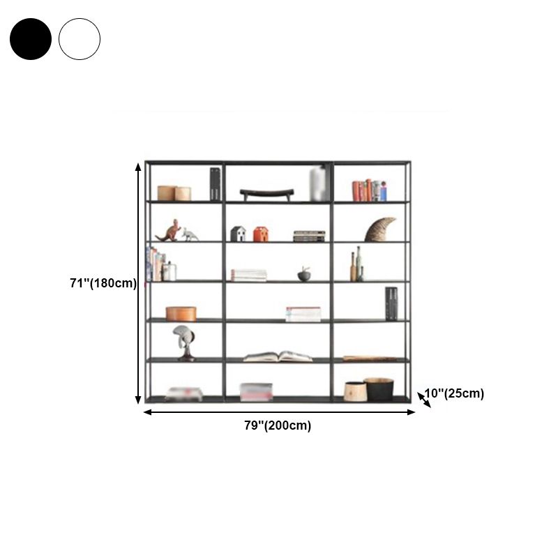 Minimalist Style Open Shelf Bookcase with Rectangular Shelve Clearhalo 'Bookcases' 'Furniture' 'furniture_bookcases' 'kitchen' 'kitchen_bookcases' 'Living Room Furniture' 'Office Furniture' 1200x1200_c280b822-91c4-496a-8944-2e9605e3f938