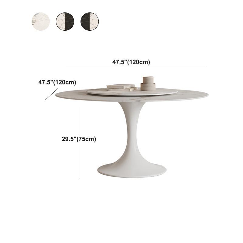 Stone Contemporary Round Dining Table Matte Finish Tulip Table for Home Clearhalo ' dining_table' 'Dining Tables & Seating' 'Dining Tables' 'furn' 'furn_dining_table' 'Furniture' 'furniture_dining_table' 'Kitchen & Dining Furniture' 'kitchen&dining_furn' 'kitchen' 'kitchen_dining_table' 1200x1200_c280e030-9177-4aaf-9aa5-8b1907fb19c5