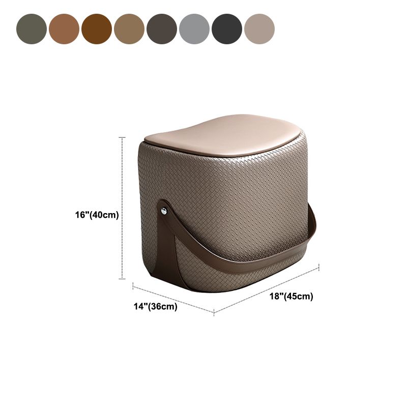 Contemporary Faux Leather Upholstered Ottoman Rectangle Standard Clearhalo 'furn' 'furn_ottomans_poufs' 'Furniture' 'Living Room Furniture' 'Ottomans & Poufs' 'ottomans_poufs' 1200x1200_c2813354-72a9-42c6-87e8-9790a386aa38