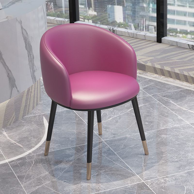 Faux lederen vat accentstoel 20.86 "l x 16.53" w x 29.52 "h stoel met metalen benen