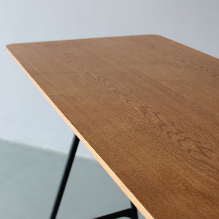 Modern Rectangle Bar Counter Table Wooden Dining Table with Metal Legs Clearhalo 'Bar Furniture' 'Bar Tables' 'bar_tables' 'furn' 'furn_bar_tables' 'Furniture' 'furniture_bar_tables' 'Kitchen & Dining Furniture' 1200x1200_c28374b7-2a90-4092-8508-70166975a4de