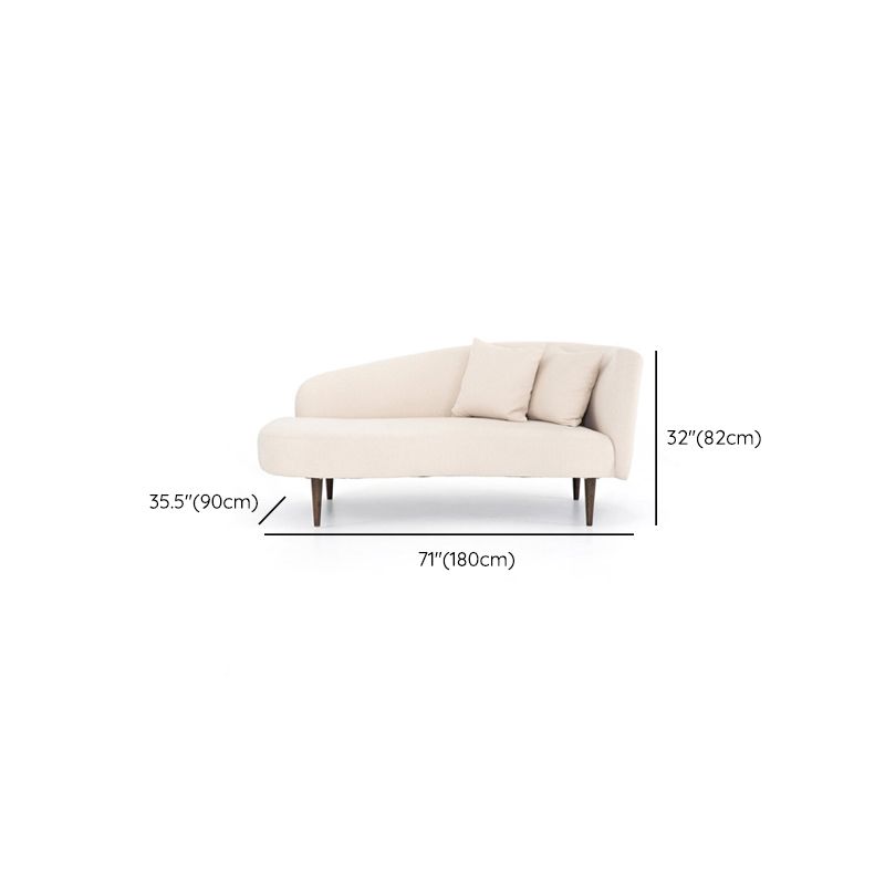 Living Room White Chaise Recessed Arms Modern Style Chaise Lounge with Upholster Clearhalo 'Chairs & Seating' 'Chaise Lounge' 'chaise_lounge' 'furn' 'furn_chaise_lounge' 'Furniture' 'Living Room Furniture' 1200x1200_c284561a-cf0d-4d12-be3b-ba80dc70a0b1