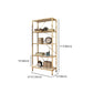 Scandinavian Open Etagere Bookshelf with Gold Iron Frame White Manufactured Wood Shelf Clearhalo 'Bookcases' 'furn' 'furn_bookcases' 'Furniture' 'furniture_bookcases' 'kitchen' 'kitchen_bookcases' 'Living Room Furniture' 'Office Furniture' 1200x1200_c284910f-778f-40db-a392-953b3dc70150