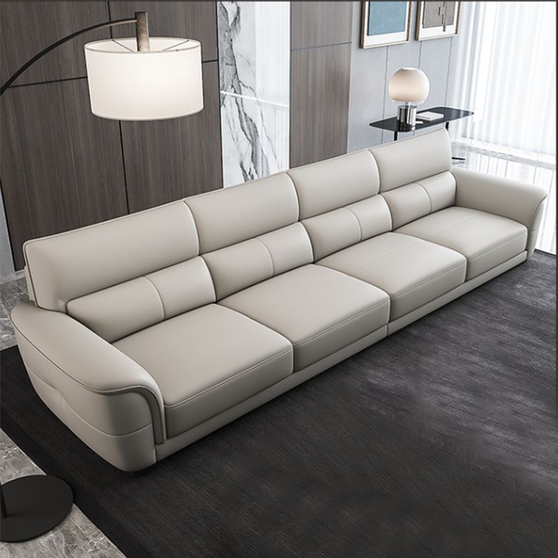 Canapé-lit en cuir de style nordique avec un amortit à accoudoir inversé