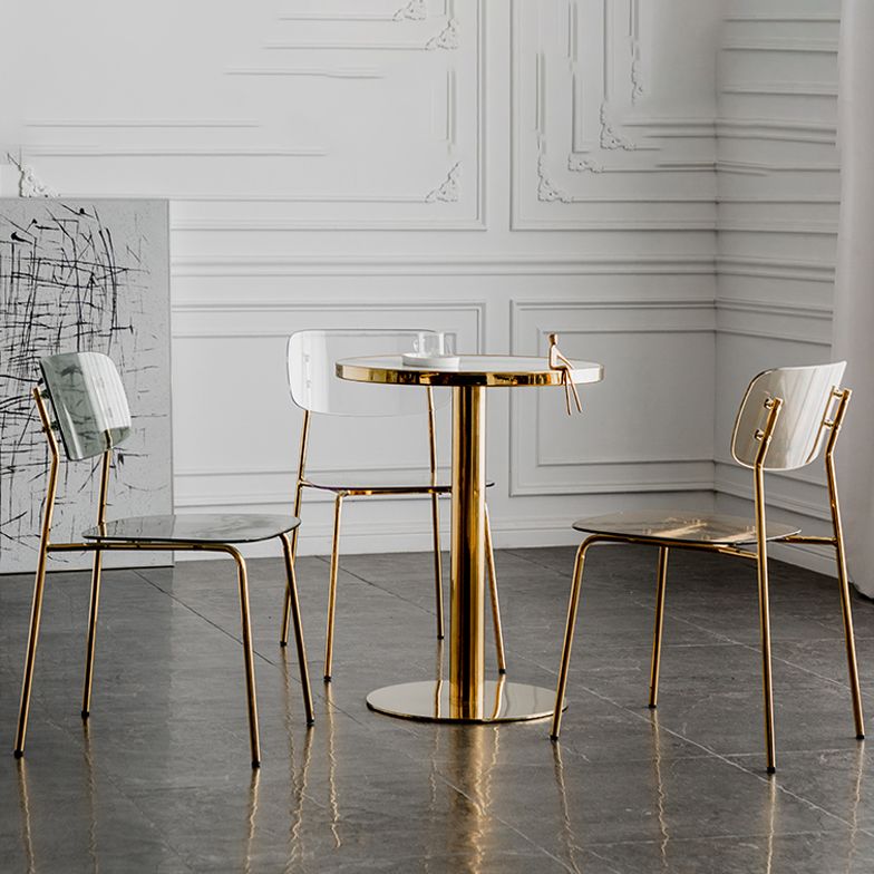 Glam Style Plastic Dining Armless Chairs Stacking Open Back Dining Chair Clearhalo ' kitchen&dining_furn' 'Dining Chairs' 'Dining Tables & Seating' 'dining_chair' 'furn' 'furn_dining_chair' 'Furniture' 'furniture_dining_chair' 'Kitchen & Dining Furniture' 'kitchen' 1200x1200_c285ecdc-b86b-411a-b1be-9c2da18f0853