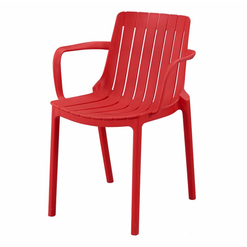 Scandinavian Kitchen Arm Chair Indoor Slat Back Plastic Dining Room Chair Clearhalo ' kitchen&dining_furn' 'Dining Chairs' 'Dining Tables & Seating' 'dining_chair' 'furn' 'furn_dining_chair' 'Furniture' 'furniture_dining_chair' 'Kitchen & Dining Furniture' 'kitchen' 1200x1200_c28a1393-8be8-48e0-91ce-4d280d84cc54