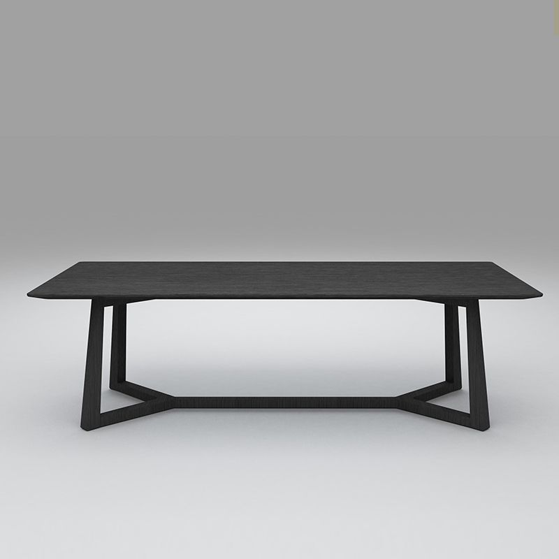 Rectangle Industrial Dining Table Solid Wood Fixed Table with Trestle Base Clearhalo ' dining_table' 'Dining Tables & Seating' 'Dining Tables' 'furn' 'furn_dining_table' 'Furniture' 'furniture_dining_table' 'Kitchen & Dining Furniture' 'kitchen&dining_furn' 'kitchen' 'kitchen_dining_table' 1200x1200_c28a3c1a-d7e3-41b8-9fd9-b20c521ff705