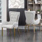 Glam Metal Arm Dining Chair Upholstered Dining Side Chair for Home Use Clearhalo ' kitchen&dining_furn' 'Dining Chairs' 'Dining Tables & Seating' 'dining_chair' 'furn' 'furn_dining_chair' 'Furniture' 'furniture_dining_chair' 'Kitchen & Dining Furniture' 'kitchen' 1200x1200_c28abe78-246a-47bf-a97a-484adeb4818e