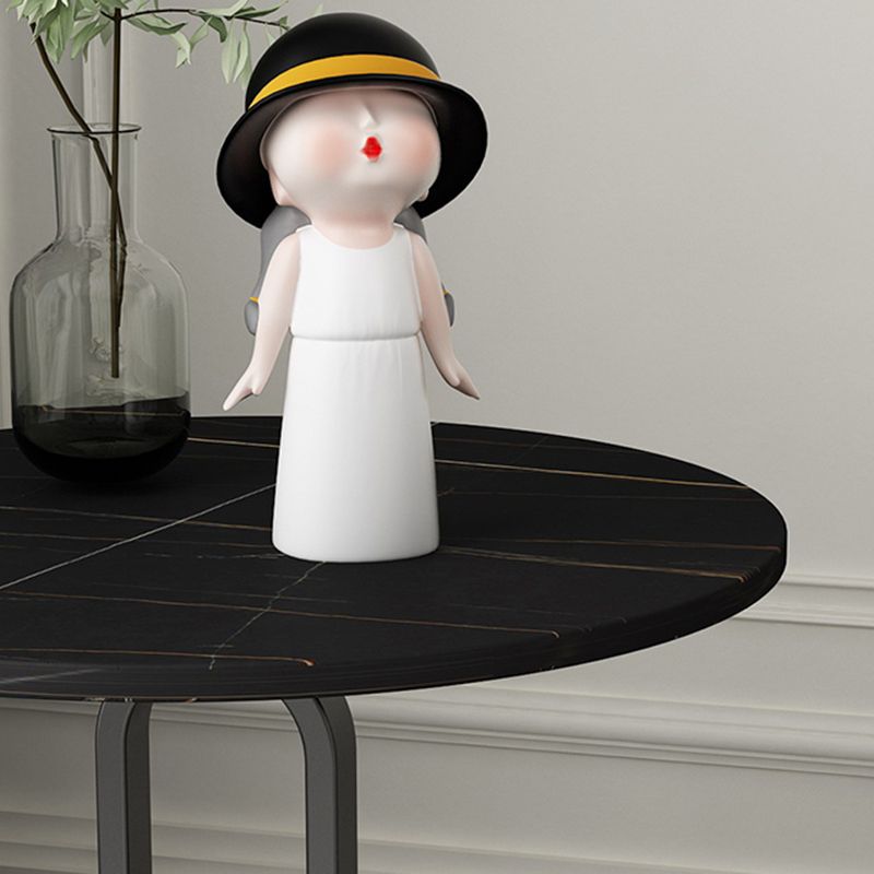 Round Sintered Stone Top End Table 21.6"Tall Pedestal Side Table Clearhalo 'Coffee & Accent Tables' 'Coffee Tables' 'coffee_tables' 'End & Side Tables' 'end_side_tables' 'furn' 'furn_end_side_tables' 'Furniture' 'furniture_coffee_tables' 'Living Room Furniture' 1200x1200_c28ad4e5-0245-4444-93ed-0874aea9bbd8