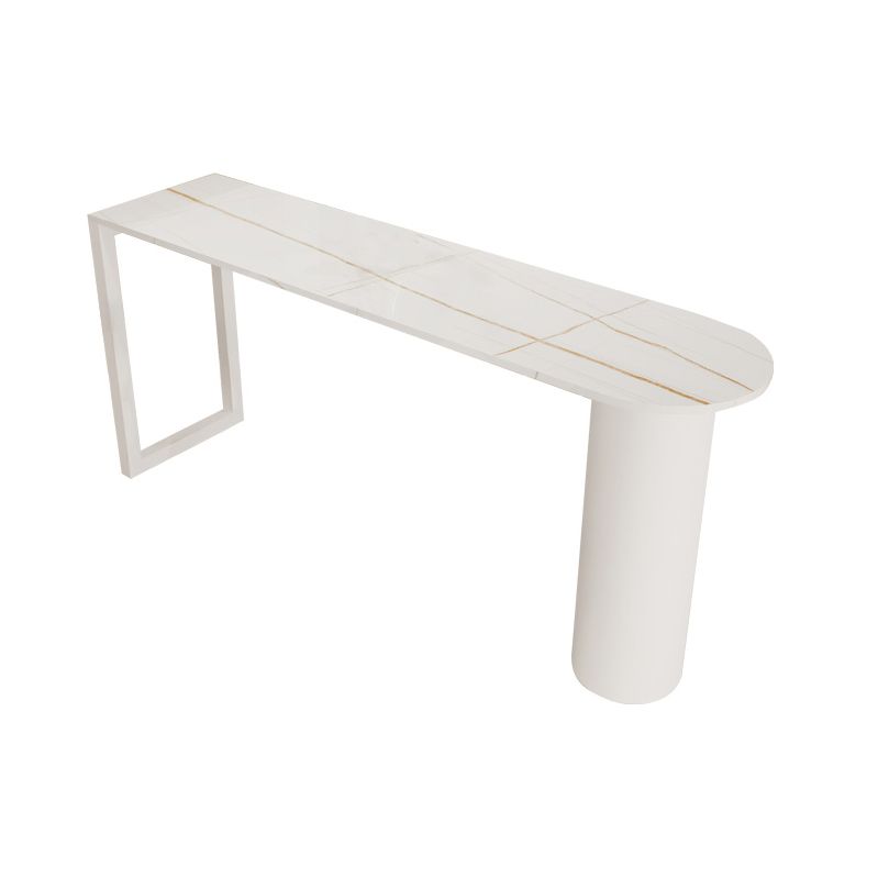 Industrial Style Bar Table Faux Marble Specialty Top 41.3"H Bistro Table for Living Room Clearhalo 'Bar Furniture' 'Bar Tables' 'bar_tables' 'furn' 'furn_bar_tables' 'Furniture' 'furniture_bar_tables' 'Kitchen & Dining Furniture' 1200x1200_c28bd3ee-f177-432d-99ae-916e76104323