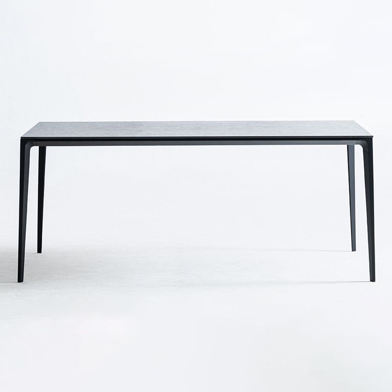 Modern Style Home Rectangular Sintered Stone Dining Table 4 Legs Table in Grey Clearhalo ' dining_table' 'Dining Tables & Seating' 'Dining Tables' 'furn' 'furn_dining_table' 'Furniture' 'furniture_dining_table' 'Kitchen & Dining Furniture' 'kitchen&dining_furn' 'kitchen' 'kitchen_dining_table' 1200x1200_c2900d80-a74c-41c6-b954-78810137ad41