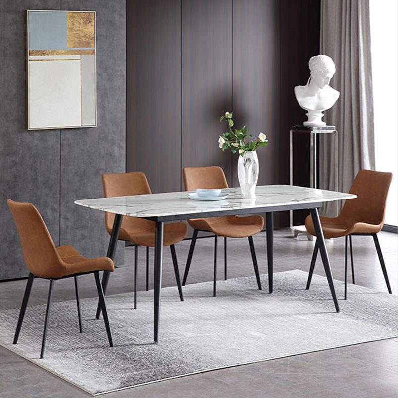 Industrial Style Side Chair Metal Solid Back Dining Room Chair for Kitchen Clearhalo 'Dining Chairs' 'Dining Tables & Seating' 'dining_chair' 'furn' 'furn_dining_chair' 'Furniture' 'Kitchen & Dining Furniture' 1200x1200_c2909445-373a-44c0-9970-e1cdabfd3dca