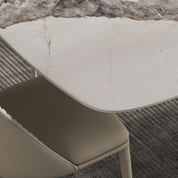 Rectangle Sintered Stone Dining Table Modern Table with Grey Metal Pedestal Clearhalo ' dining_table' 'Dining Tables & Seating' 'Dining Tables' 'furn' 'furn_dining_table' 'Furniture' 'furniture_dining_table' 'Kitchen & Dining Furniture' 'kitchen&dining_furn' 'kitchen' 'kitchen_dining_table' 1200x1200_c2933ebb-52e0-4388-8ece-ee5cf60b999d