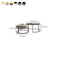 Round Glass Top Coffee Table Contemporary Frame Coffee Cocktail Table with Drawers Clearhalo 'Coffee & Accent Tables' 'Coffee Tables' 'coffee_tables' 'furn' 'furn_coffee_tables' 'Furniture' 'Living Room Furniture' 1200x1200_c293ecff-46ed-40f7-912f-973966fc66f9