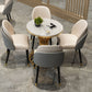 Glam Style 1/2/3/5 Pieces Table Set Gold Base and Stone Top Kitchen Set for Dining Room Clearhalo 'Dining Room Sets' 'Dining Tables & Seating' 'dining_room_set' 'furn' 'furn_dining_room_set' 'Furniture' 'furniture_dining_room_set' 'Kitchen & Dining Furniture' 'kitchen&dining_furn' 'kitchen' 1200x1200_c2963928-4238-4183-a3a6-5ed2fc40169a