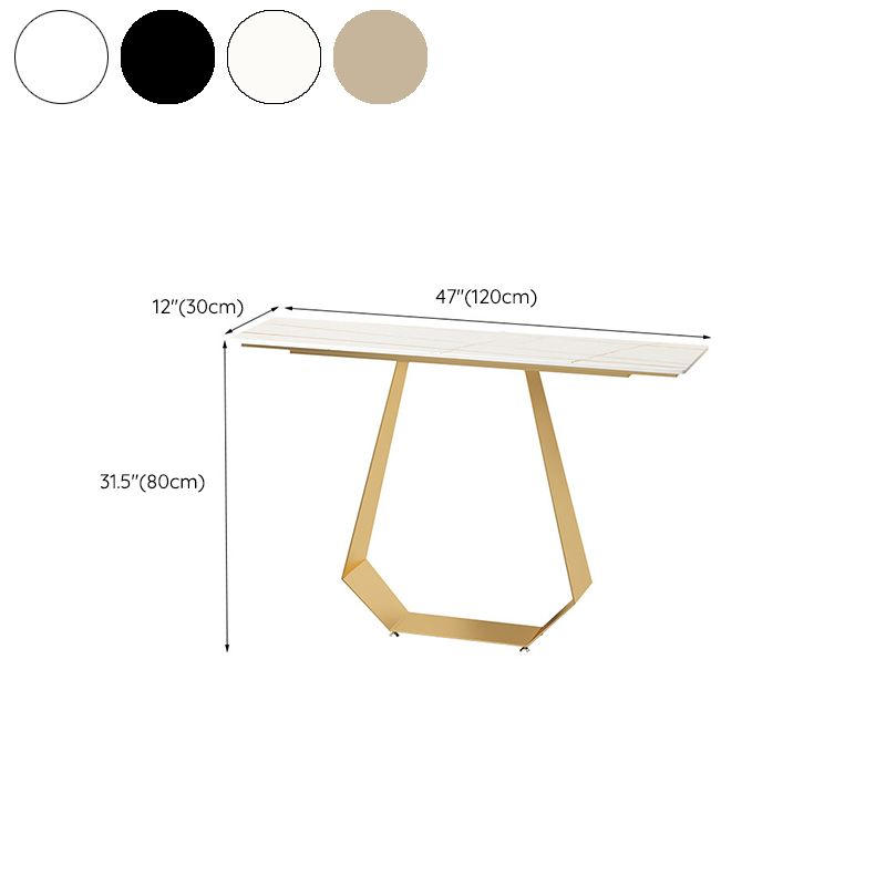 31.5" H Contemporary Console Accent Table Antique Finish Sofa Console Table in Marble Clearhalo 'Console Tables' 'console_tables' 'Entry & Mudroom Furniture' 'furn' 'furn_console_tables' 'Furniture' 1200x1200_c2963f2f-d648-48dc-ad22-e1afab883ed8