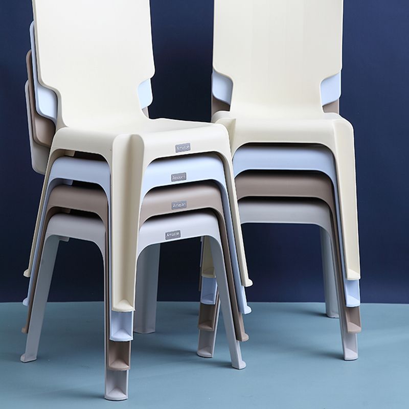 Plastic Scandinavian Night Market Side Chair Solid Back Light Color Dining Chair Clearhalo ' kitchen&dining_furn' 'Dining Chairs' 'Dining Tables & Seating' 'dining_chair' 'furn' 'furn_dining_chair' 'Furniture' 'furniture_dining_chair' 'Kitchen & Dining Furniture' 'kitchen' 1200x1200_c296c8e9-35bf-4fb3-8547-fbca10cd706b