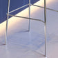 Taburete de mostrador con base plateada moderno, reposapiés acrílico rectangular, taburete de altura