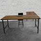 Brown and Black Writing Desk Industrial H-Shape Office Desk Pine Clearhalo 'furn' 'furn_office_desk' 'Furniture' 'Office Desks' 'Office Furniture' 'office_desk' 1200x1200_c2977efb-daf8-4359-8e08-fe94cacfafc0
