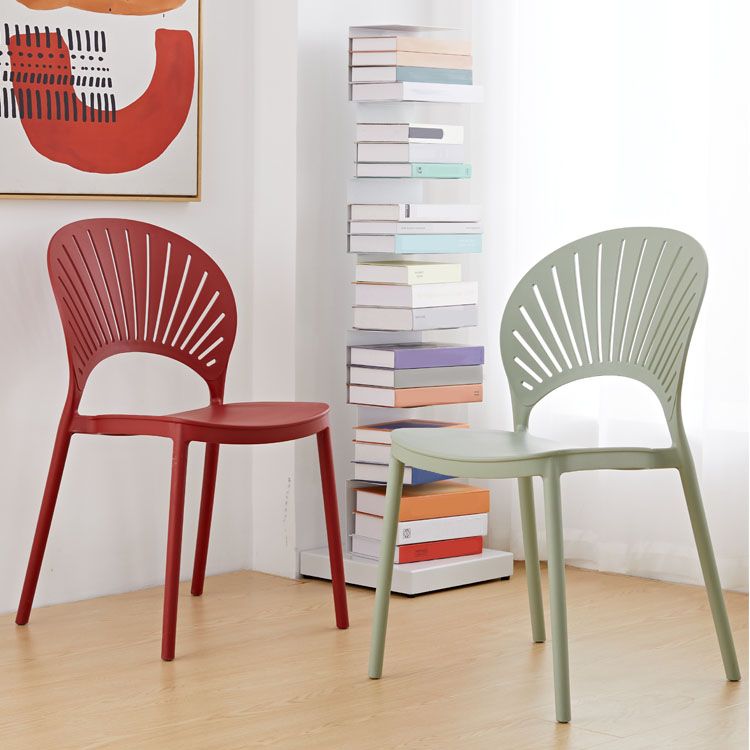 Contemporary Kitchen Stackable Chairs Plastic Dining Armless Side Chair Clearhalo ' kitchen&dining_furn' 'Dining Chairs' 'Dining Tables & Seating' 'dining_chair' 'furn' 'furn_dining_chair' 'Furniture' 'furniture_dining_chair' 'Kitchen & Dining Furniture' 'kitchen' 1200x1200_c297aa49-484b-46d8-b2ce-ecf2b08e644a