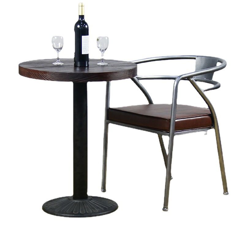 Modern Solid Wood Dining Table Metal Pedestal Base Dining Table for Home Use Clearhalo 'Dining Tables & Seating' 'Dining Tables' 'dining_table' 'furn' 'furn_dining_table' 'Furniture' 'Kitchen & Dining Furniture' 1200x1200_c297e5d9-44c6-4e88-abce-f134a13725d2