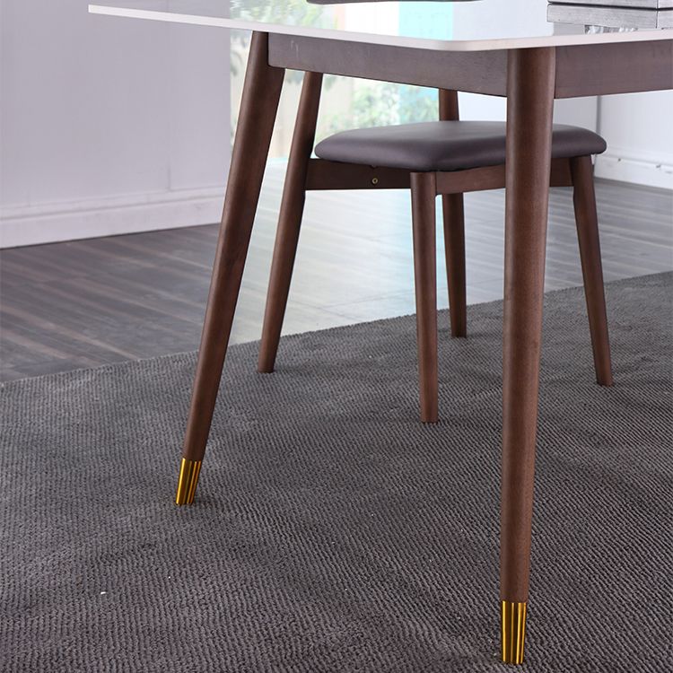 Minimalist Traditional Height Sintered Stone Dining Table Rectangle Dining Set For Home Clearhalo 'Dining Room Sets' 'Dining Tables & Seating' 'dining_room_set' 'furn' 'furn_dining_room_set' 'Furniture' 'furniture_dining_room_set' 'Kitchen & Dining Furniture' 'kitchen&dining_furn' 'kitchen' 1200x1200_c298ae34-bdea-460b-8503-8ad86c3f63a9