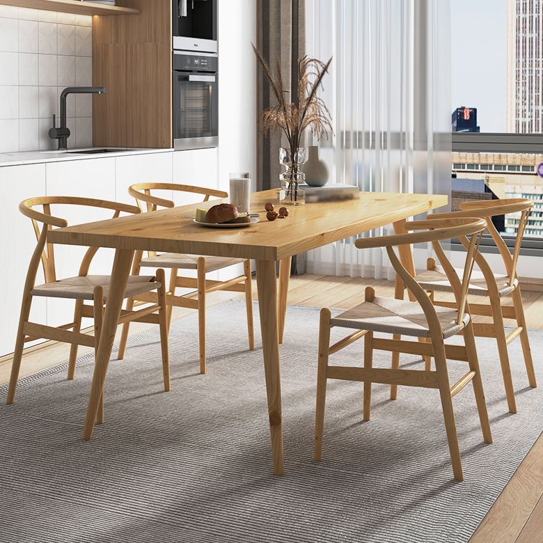 Contemporary Solid Wood Standard Dining Set Rectangle Kitchen Dining Set with 4 Legs Base Clearhalo 'Dining Room Sets' 'Dining Tables & Seating' 'dining_room_set' 'furn' 'furn_dining_room_set' 'Furniture' 'furniture_dining_room_set' 'Kitchen & Dining Furniture' 'kitchen&dining_furn' 'kitchen' 1200x1200_c29933b5-1812-4082-b2f6-69d7f14f2642