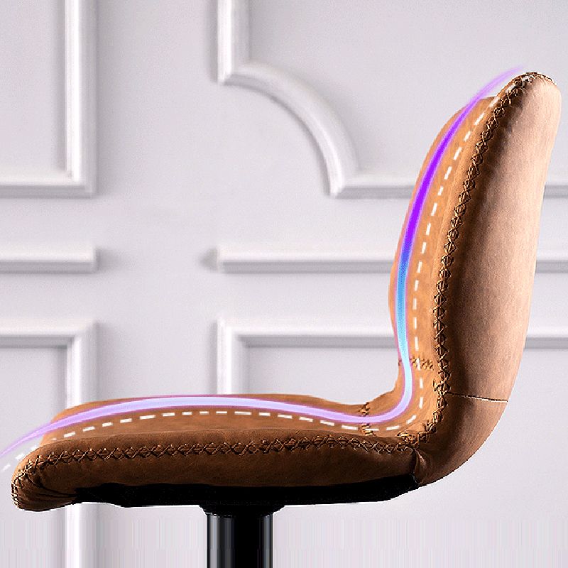 Hedendaagse metalen barstool PU lederen barstools in matte afwerking voor thuis