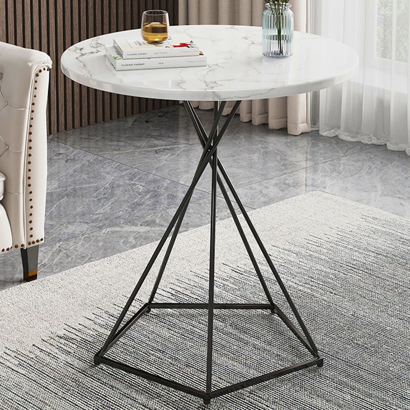 Frame Coffee Table Minimalist Wood Round Coffee Table for Living Room