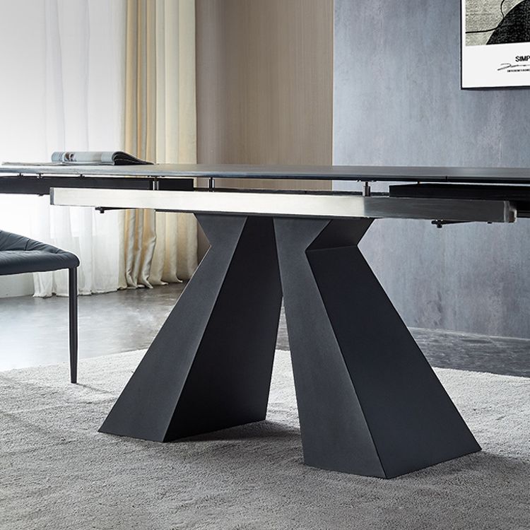 Modern Rattan Standard Dining Set with Rectangle Table and Solid Back Chairs Dining Set Clearhalo 'Dining Room Sets' 'Dining Tables & Seating' 'dining_room_set' 'furn' 'furn_dining_room_set' 'Furniture' 'furniture_dining_room_set' 'Kitchen & Dining Furniture' 'kitchen&dining_furn' 'kitchen' 1200x1200_c2a03218-3782-4e5f-8186-57b715329916